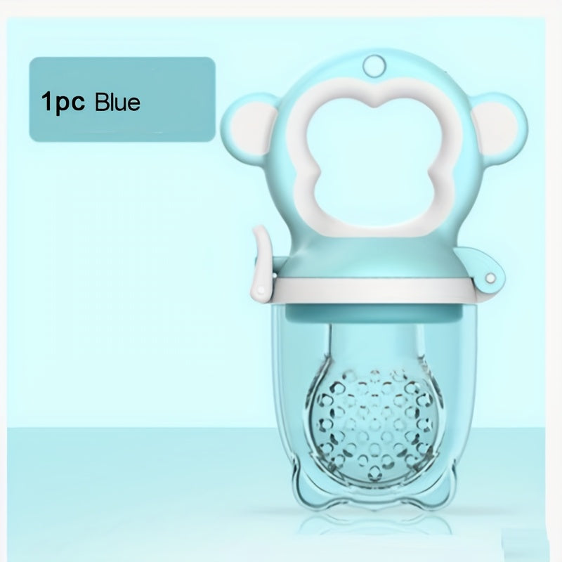Silicone Fruit & Vegetable Feeders Suitable for Infants and Toddlers 0-3 Years - Food Grade Safe Pacifier with Handle & Middle Nipple Nipple for Self-Feeding, Soft Non-Toxic Feeding for Solid