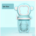Silicone Fruit & Vegetable Feeders Suitable for Infants and Toddlers 0-3 Years - Food Grade Safe Pacifier with Handle & Middle Nipple Nipple for Self-Feeding, Soft Non-Toxic Feeding for Solid