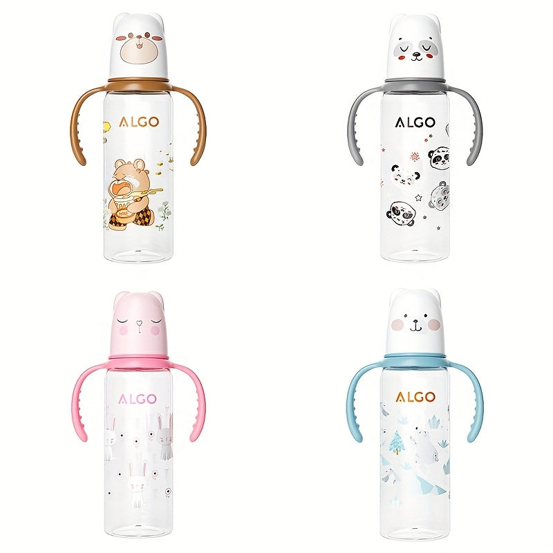 2pcs\u002F1pc 8.12oz polypropylene baby bottle with handle - leak proof standard caliber, durable PP material and nipple, ideal gift choice
