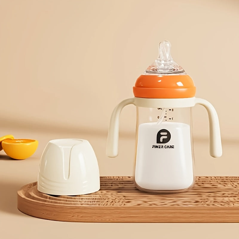 2pcs\u002F1pc HOTMIR Baby Bottle with Handle & Straw - Wide Mouth Formula\u002FBreastmilk Bottle Suitable for Baby's Little Hands, Plastic Feeding Accessory, Ideal for Travel & Bedtime Feedings ( &)