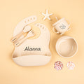 Personalized Custom Silicone Weaning Set, Cartoon Weaning Set for Toddler Baby Kids, Feeding Set with Name, Baby Plate, Baby Gift.