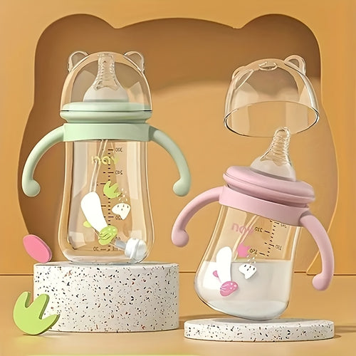 2pcs\u002F1pc Baby Feeding Bottle with Handle And Lid, Water\u002FMilk\u002FFormula Supplement Bottle for Infants Toddlers