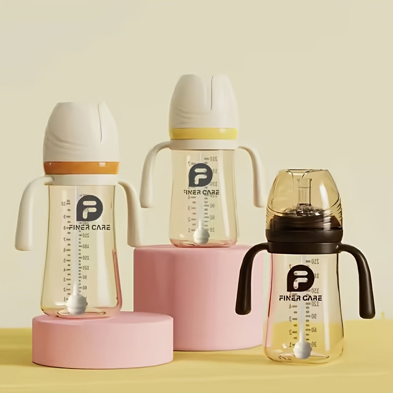 2pcs\u002F1pc HOTMIR Baby Bottle with Handle & Straw - Wide Mouth Formula\u002FBreastmilk Bottle Suitable for Baby's Little Hands, Plastic Feeding Accessory, Ideal for Travel & Bedtime Feedings ( &)