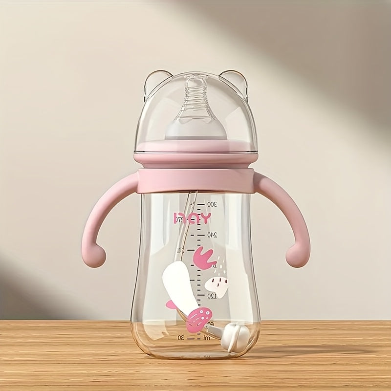 2pcs\u002F1pc Baby Feeding Bottle with Handle And Lid, Water\u002FMilk\u002FFormula Supplement Bottle for Infants Toddlers