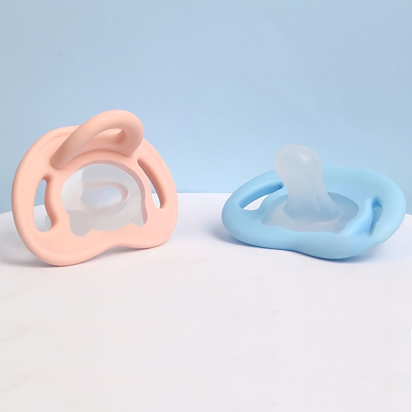 Soft Touch Silicone Baby Pacifier BPA-Free with Thumb Nipple, Newborn Soother, Baby Shower Gift