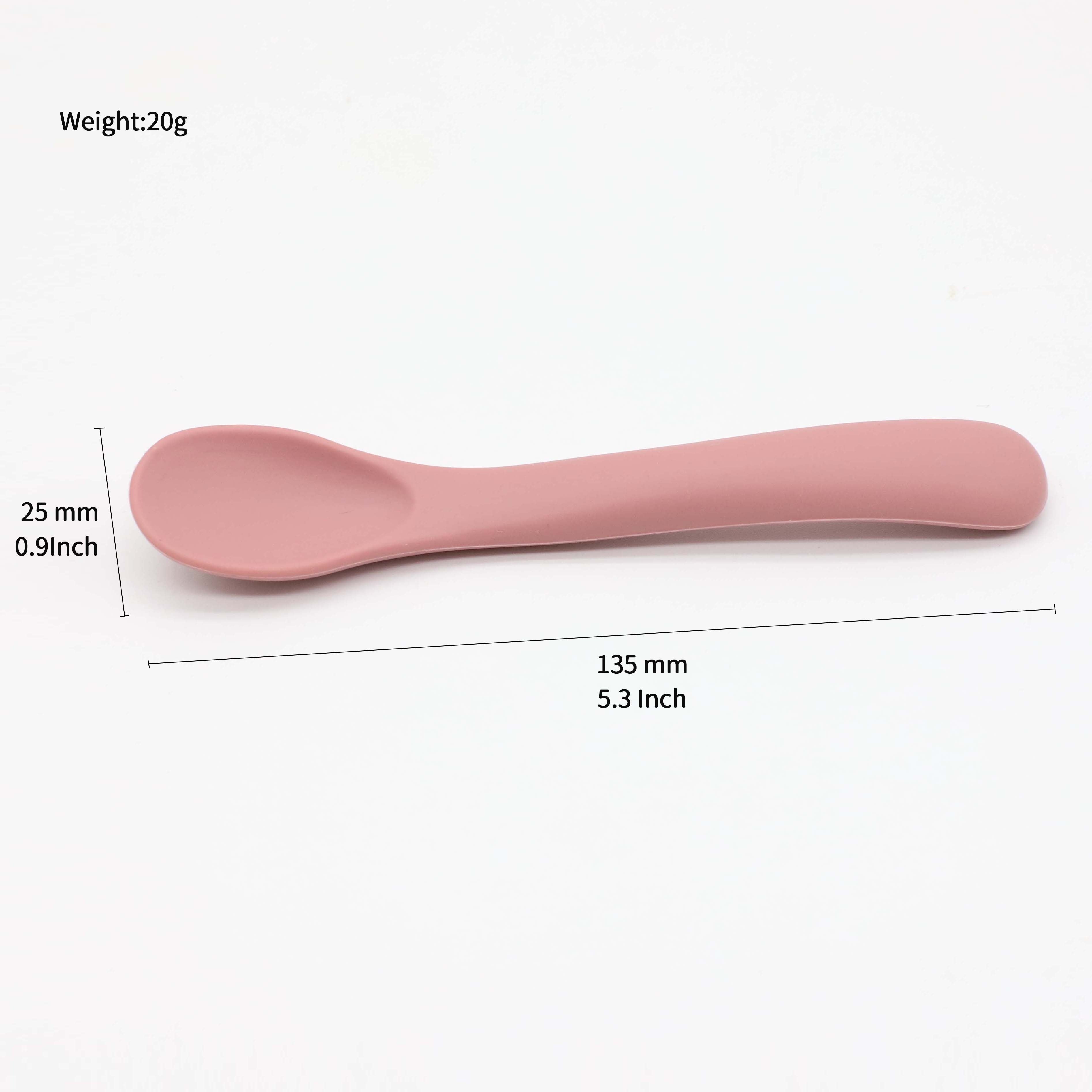 Silicone Spoons, Soft-Tip Spoons for First Stage Feeding, Bendable, Chewproof Training Spoon Utensils, Ideal for Self-Feeding And Led Weaning, Safe And Bpa-Free