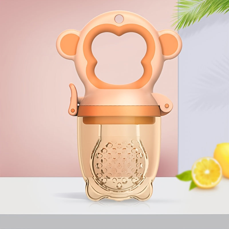 Silicone Fruit & Vegetable Feeders Suitable for Infants and Toddlers 0-3 Years - Food Grade Safe Pacifier with Handle & Middle Nipple Nipple for Self-Feeding, Soft Non-Toxic Feeding for Solid