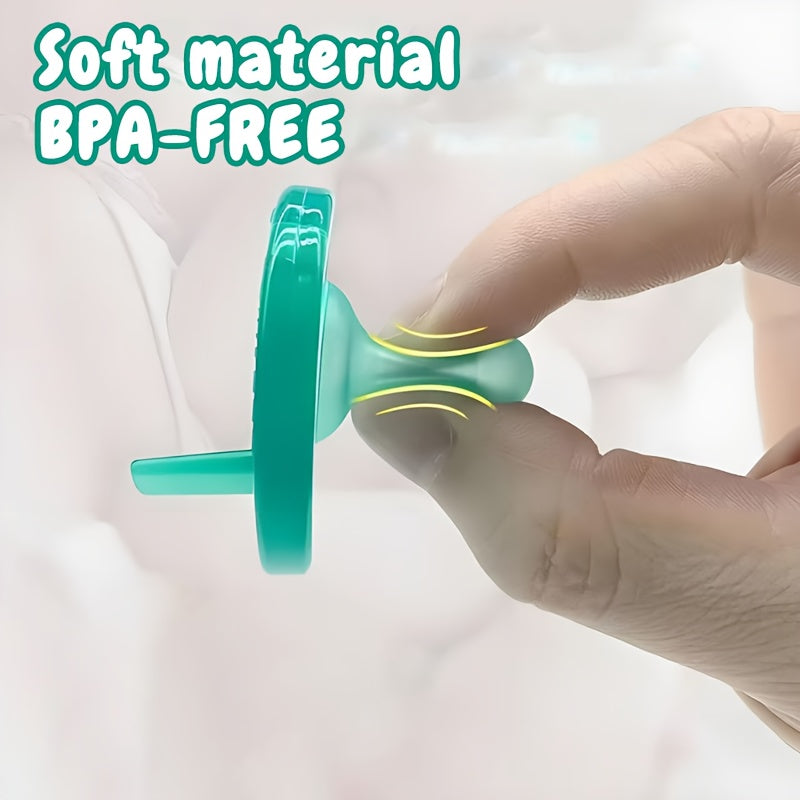 BPA-Free Round Smile Pacifier, Available in 4 Colors, Suitable for 0-year-old Babies, Food-grade Silicone Material