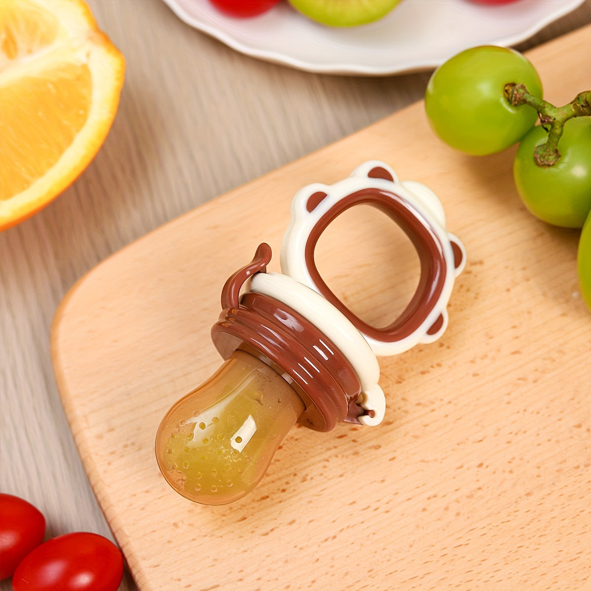 A Baby Silicone Bite Baby Eat Fruit Feeder Baby Fruit And Vegetable Food Grade Silicone Bite Bag Baby Pacifier Fruit And Vegetable Bite Bag Baby Feeder