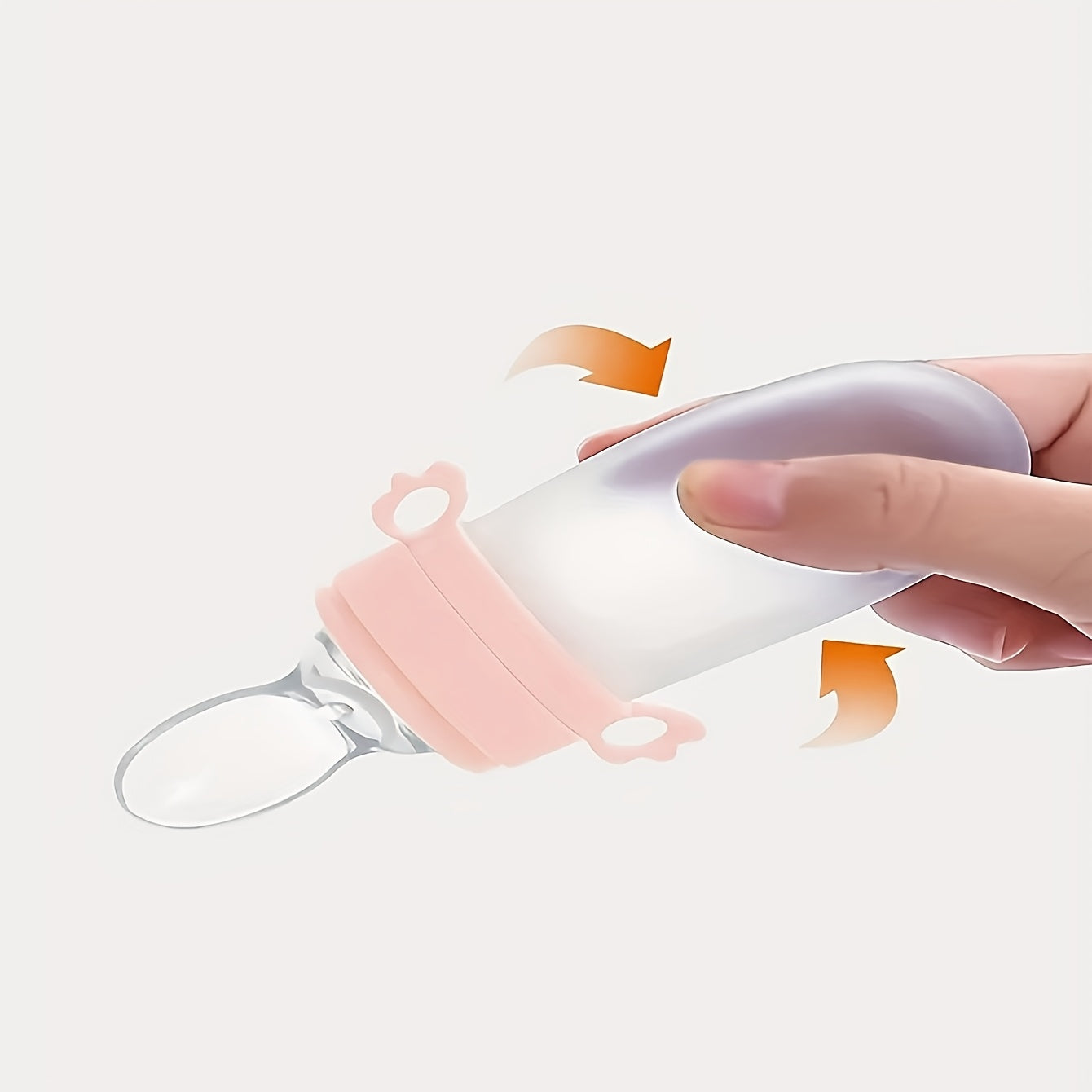 4pcs Baby Feeding Set: 1pc Silicone Spoon Feeder Bottle with Handle, 3-Size Mesh Bags-S, M, L. Rice Paste Squeeze Feeding Bottle Set, Multifunctional Fruit Vegetable Food Supplement Milk Bottle