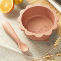 2pcs Set \u002F 1pc Children's Food-Grade Feeding Bowl and Spoon Set, Tableware with Suction Cups Suitable for Children, for Home Use, High-Temperature Resistant, Cat Theme