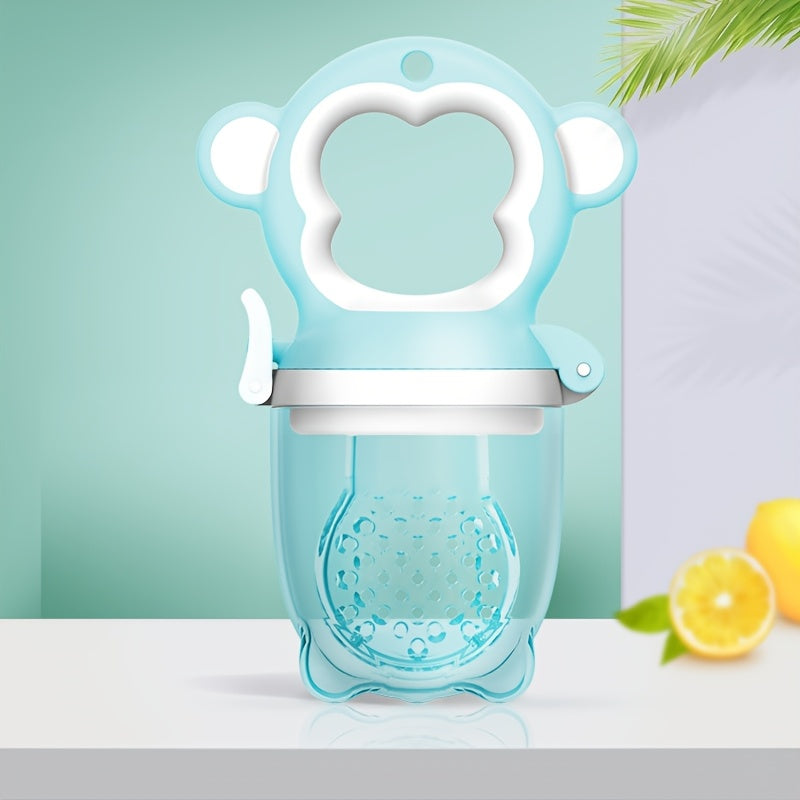 Silicone Fruit & Vegetable Feeders Suitable for Infants and Toddlers 0-3 Years - Food Grade Safe Pacifier with Handle & Middle Nipple Nipple for Self-Feeding, Soft Non-Toxic Feeding for Solid