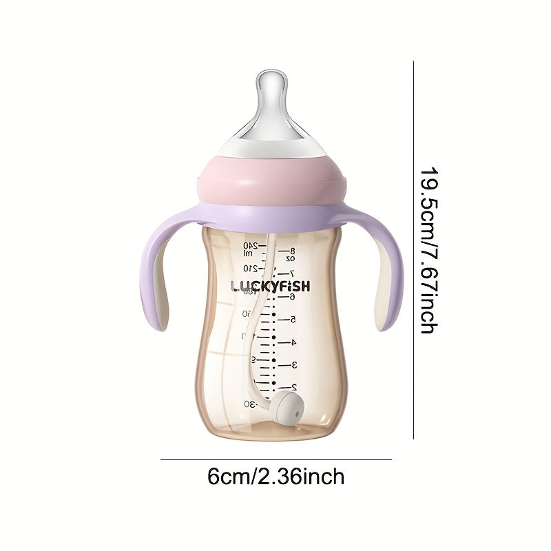 2pcs\u002F1pc Baby Feeding Bottle with Handle, PP Bottle for Infants And Toddlers for Water And Formula Milk