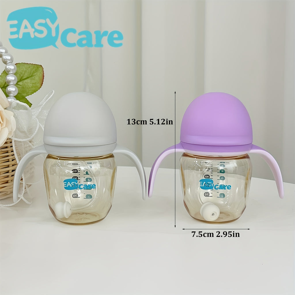 Set of 5 EASYCARE Baby Bottles with a Wide Opening, Suitable for Infants Aged 6-12 Months, 160Ml\u002F5.6Oz Made from Durable PPSU - Convenient, Easy to Hold And Clean Sippy And Straw Cups - Perfect for Baby Showers, Gender Reveal Parties