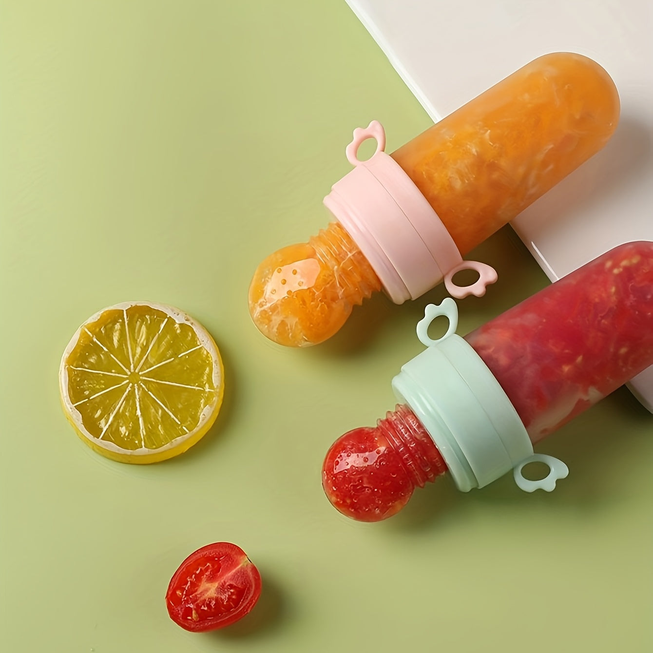 4pcs Baby Feeding Set: 1pc Silicone Spoon Feeder Bottle with Handle, 3-Size Mesh Bags-S, M, L. Rice Paste Squeeze Feeding Bottle Set, Multifunctional Fruit Vegetable Food Supplement Milk Bottle