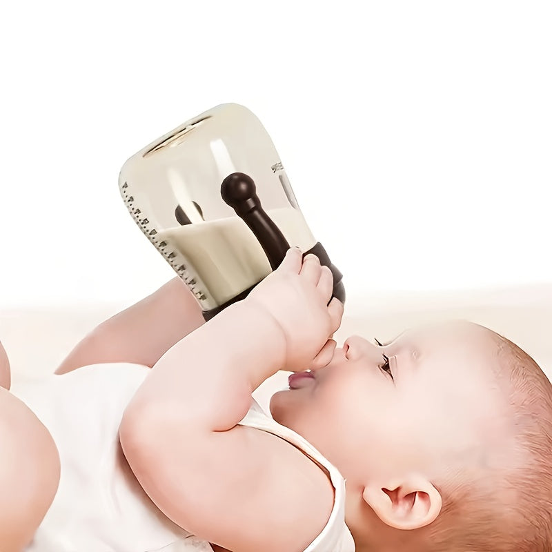 2pcs\u002F1pc HOTMIR Baby Bottle with Handle & Straw - Wide Mouth Formula\u002FBreastmilk Bottle Suitable for Baby's Little Hands, Plastic Feeding Accessory, Ideal for Travel & Bedtime Feedings ( &)