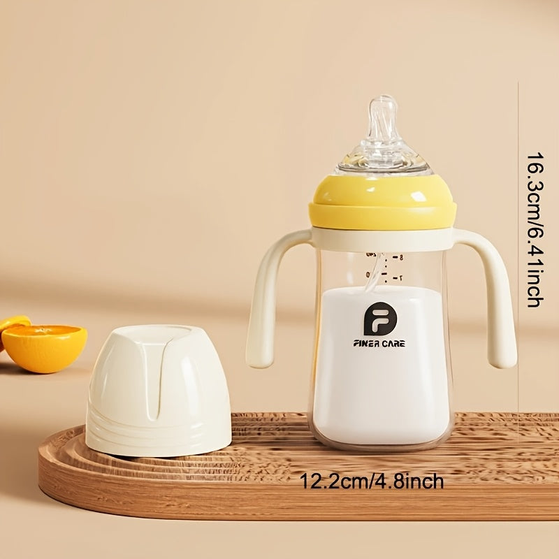 2pcs\u002F1pc HOTMIR Baby Bottle with Handle & Straw - Wide Mouth Formula\u002FBreastmilk Bottle Suitable for Baby's Little Hands, Plastic Feeding Accessory, Ideal for Travel & Bedtime Feedings ( &)