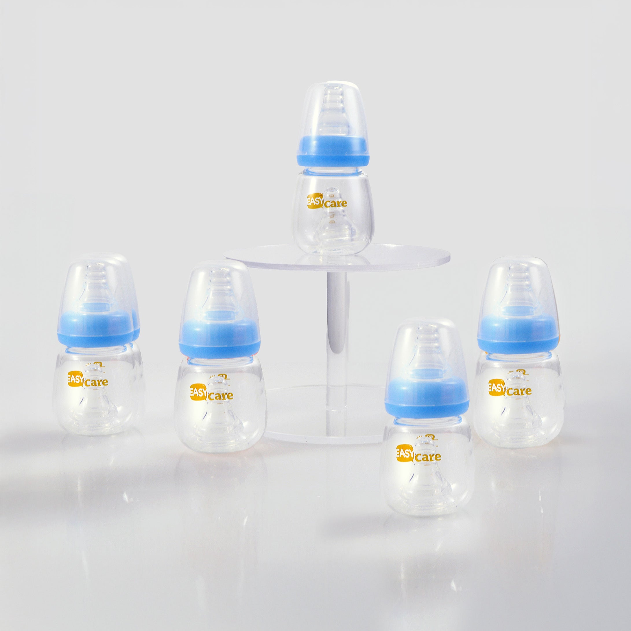 5pcs EASYCARE Glass Baby Bottles with Wide Mouth & Anti-Collapse Nipples, Newborn-riendly Handle, 2 Nipples (0.0-9.84ft) + 60ml\u002F2.1oz Bottle - Ideal for Breastmilk, Formula, Sippy Cup for Baby Showers, Birthdays, Christmas Gifts (Multicolor
