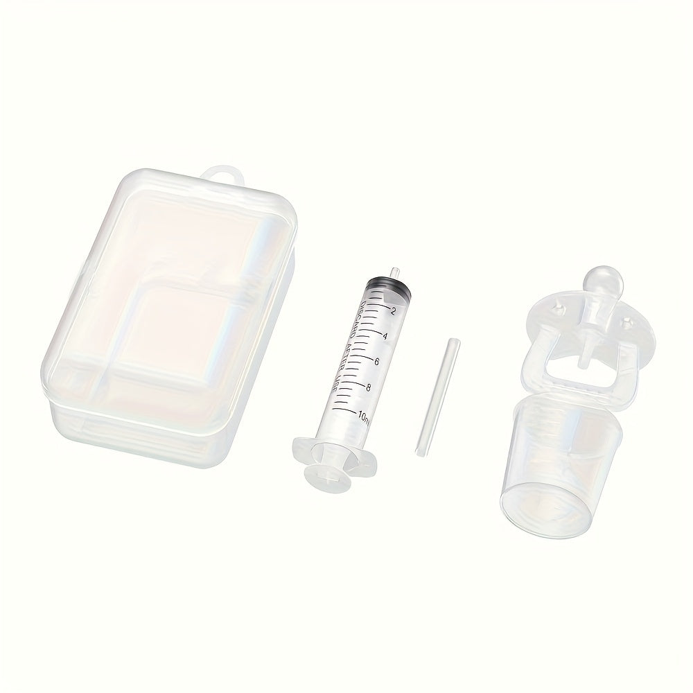 1pc Silicone Syringe Baby Pacifier Feeder, Food Fruit Milk Juice Medicine Feeder