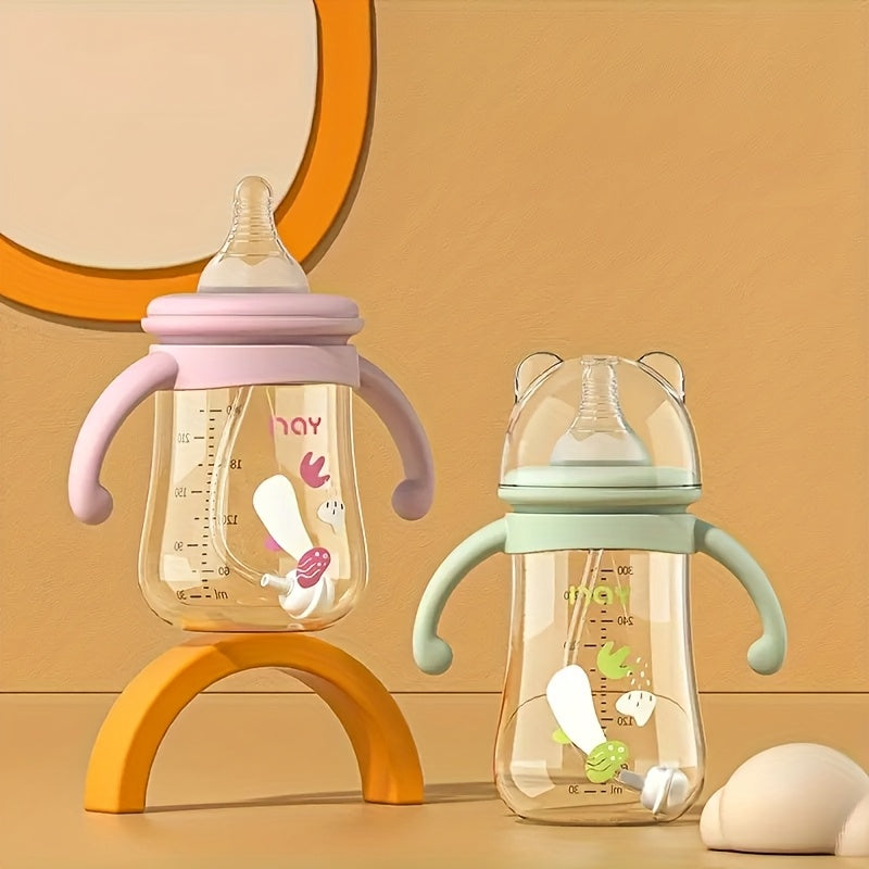 2pcs\u002F1pc Baby Feeding Bottle with Handle And Lid, Water\u002FMilk\u002FFormula Supplement Bottle for Infants Toddlers